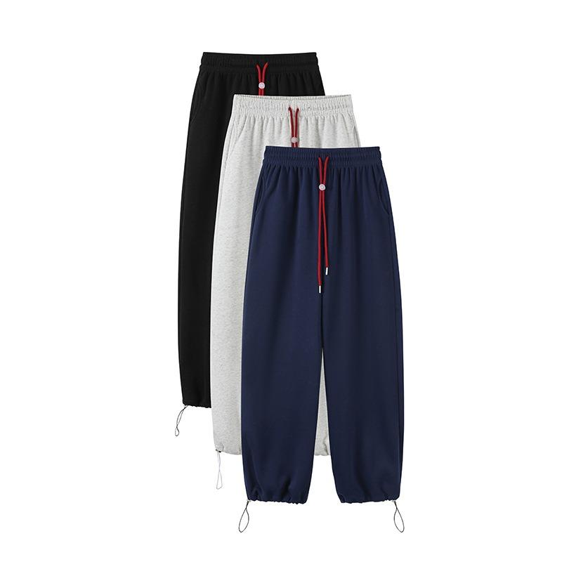 Navy Blue Sweatpants Women's Spring, Autumn and Winter New High-waisted Loose Wide-leg Pants Slim Straight Casual Long Pants