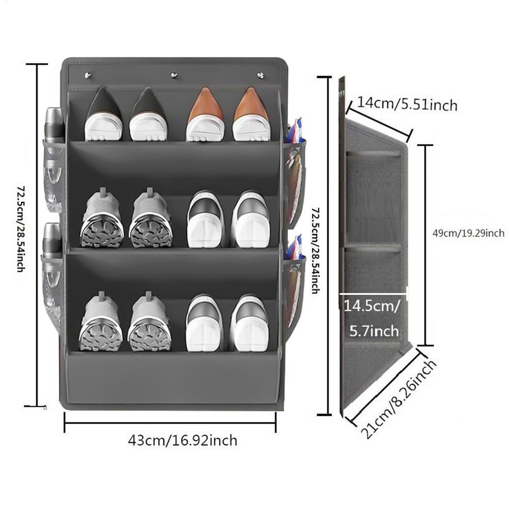 RV Shoe Organizer 3-Layer Narrow Space Organizer Vertical Narrow Space Rack For Shoe Sneaker Wardrobe Purse Towel Clothes