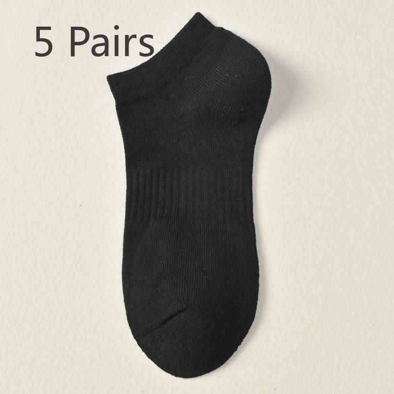 5 Pairs of Female Autumn and Winter Cotton Thick Wool Ring Warm and Cold Resistant Pure Color Sports Sweat Absorption Tube Socks