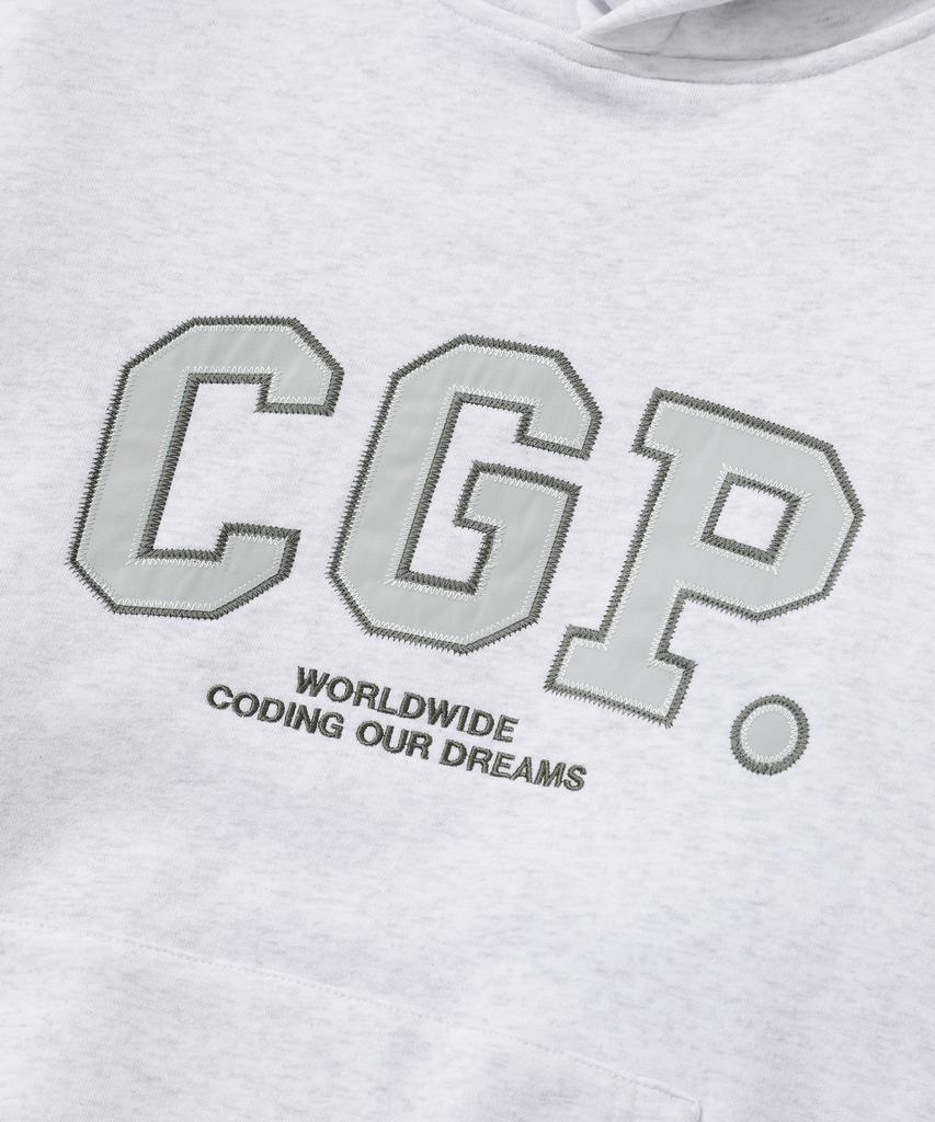 Fleece-Lined Cgp Arch Logo Hoodie_Melange Grey