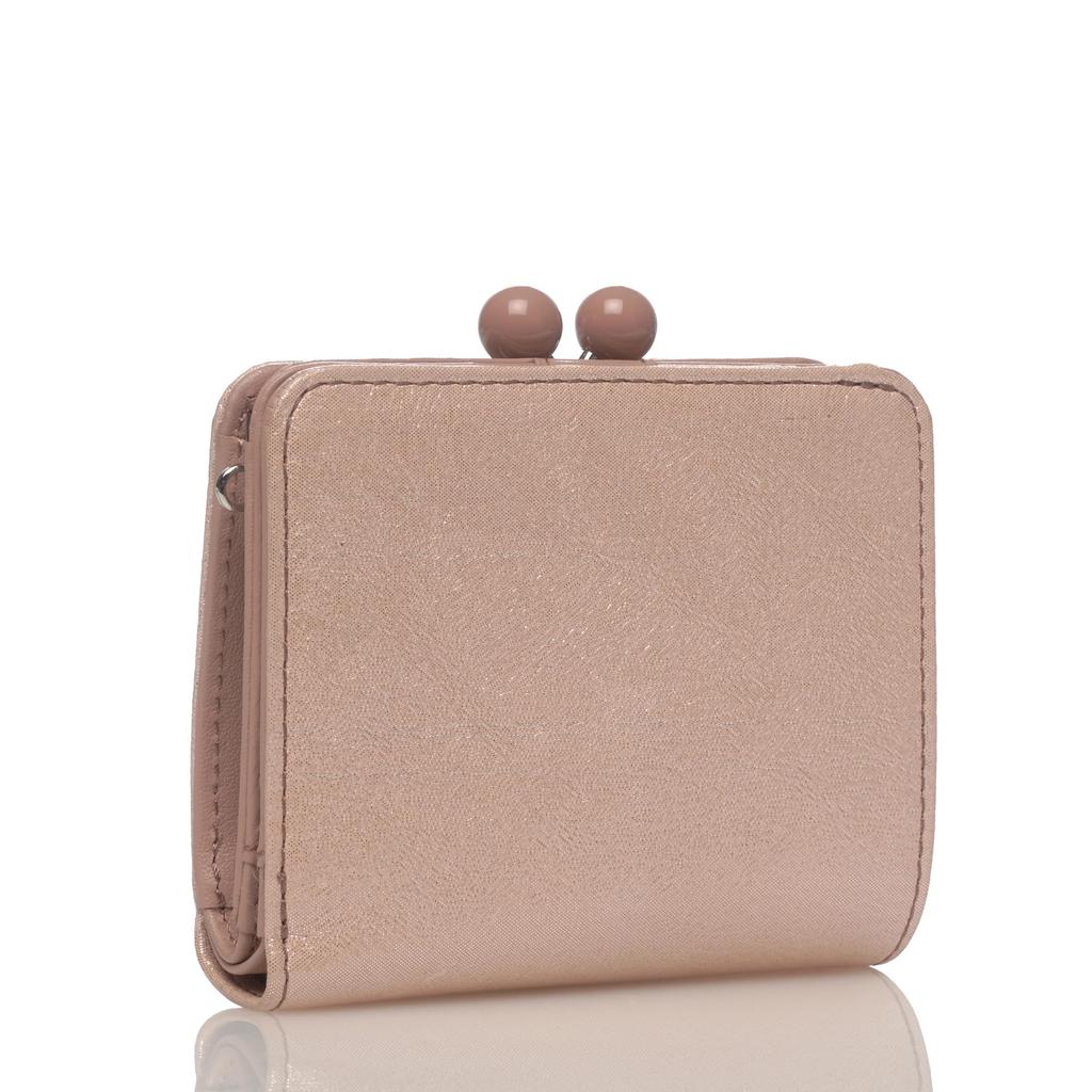 Jill Stuart Women's Slim Wallet with Bifold Clasp, Breeze, Antique Glitter, with Original Charm, JSLW4AS1