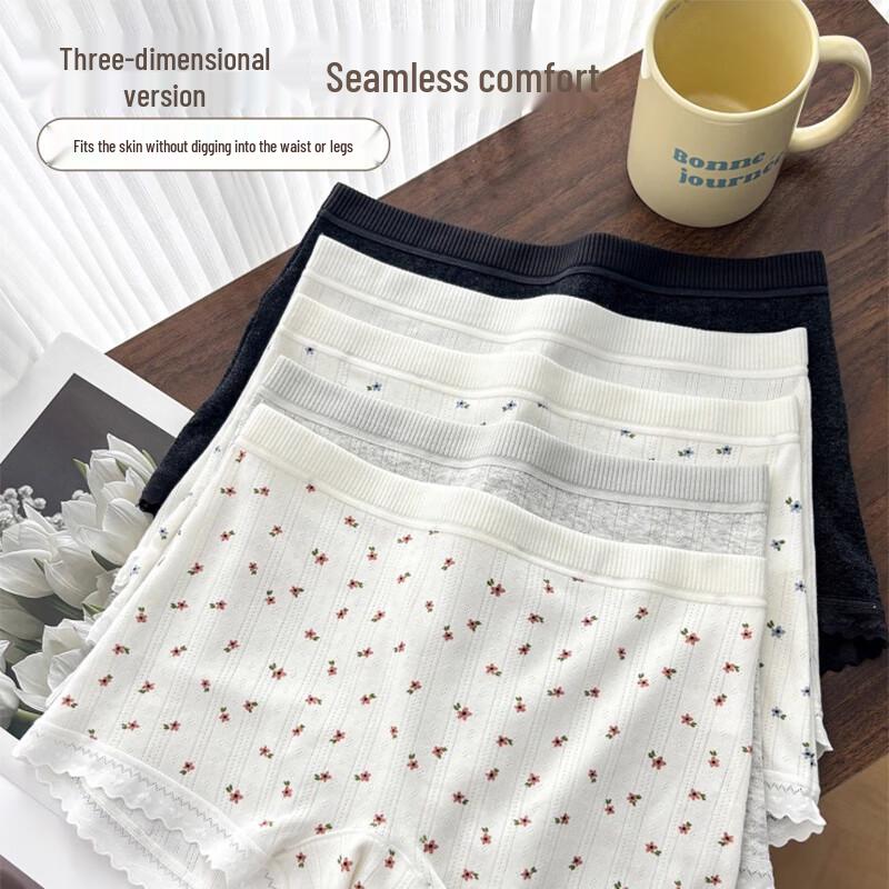 FitonTon Women's Cotton Boxer Safety Shorts 2-Pack