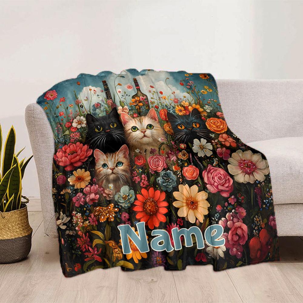 Home Customize Your Name Blankets Comfortable Soft Lightweight Allseason Multipurpose Blanket For Picnics Sofas Offices Beds Living Rooms Perfect Gift