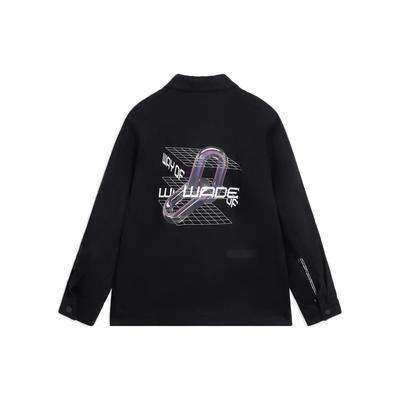 Wade X Glare Künstler Muster Vollprint Langarmshirt Herren Oberteile Schwarz AFDS475-1