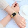 Fashion Womens Diamond Bracelet Watches Square Dial Waterproof Quartz Watch for Ladies