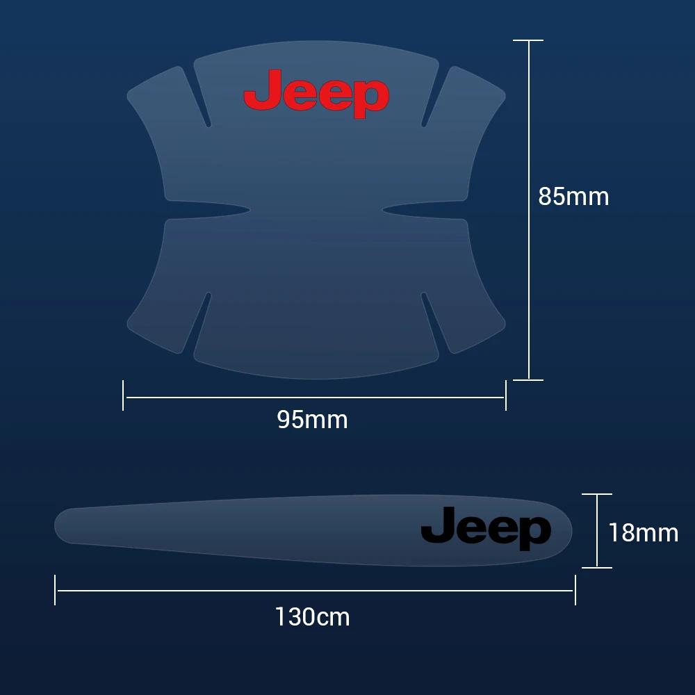 Für Jeep 8 Stück Transparenter Auto-Türgriff-Schutzfolie Abzeichen Aufkleber Für Jeep Grand Cherokee Wrangler Renegaed Compass Gla