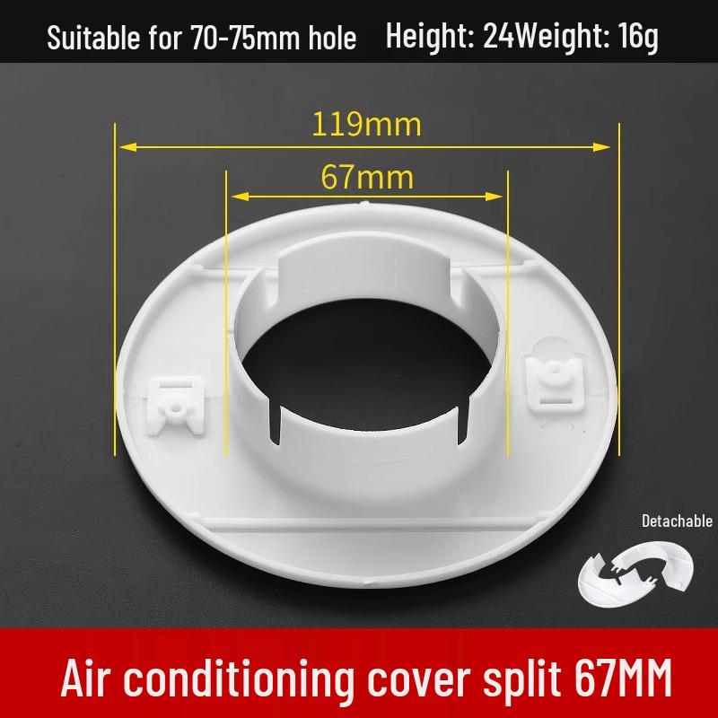 Klimaanlagenrohr Dekorabdeckung: Verdecken Sie das Loch und die Rohre der Split-Klimaanlage