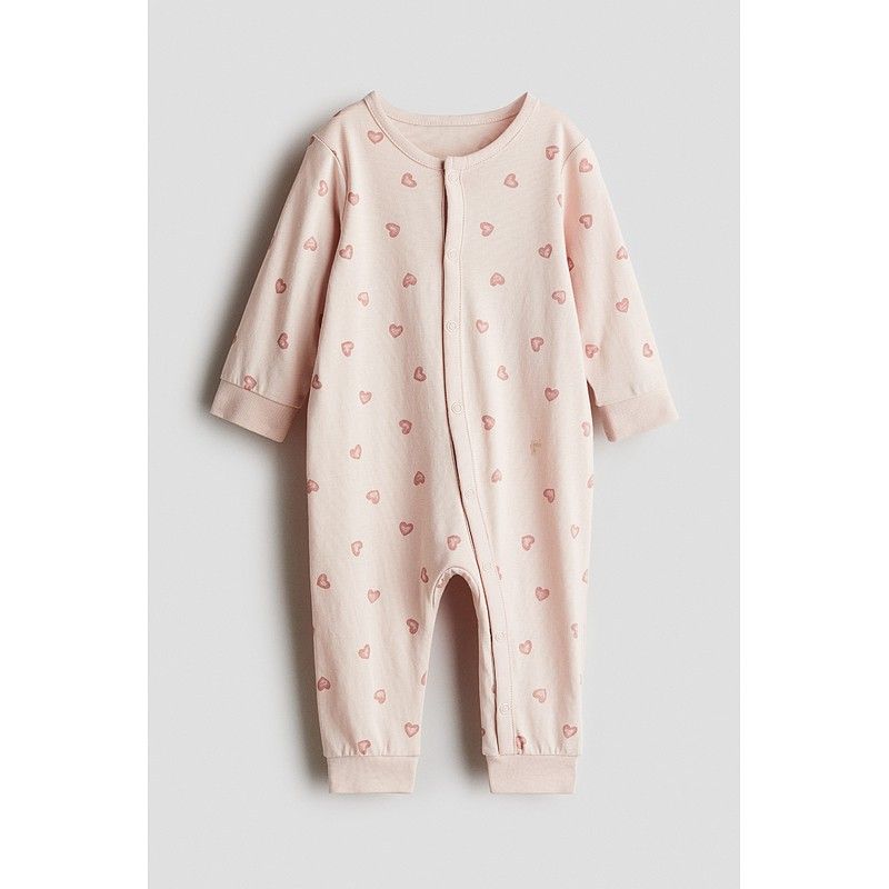 

HM Детская одежда Малыш Мальчик Малышка Домашняя одежда 2025 Лето Новое поступление Принт Цельная пижама 1200792