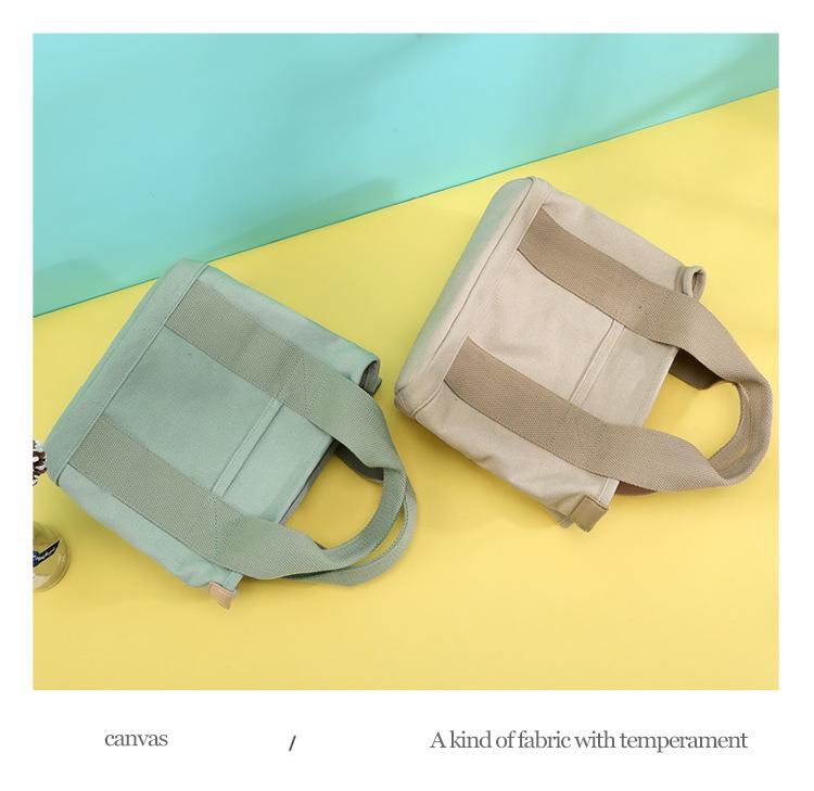 Japanese Mille-feuille Minimalist Canvas Shoulder Tote 