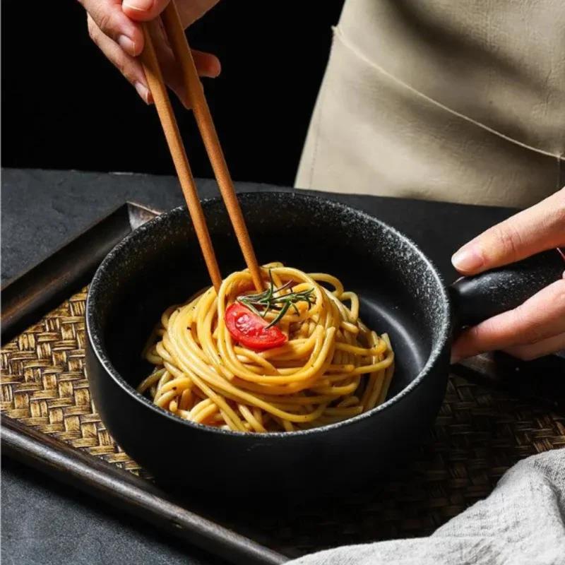 Baking Oven Cheese Baked Rice Salad Bowl Creative Anti Scalding Single Handle  Noodles In Soup Owl Instant Noodle  Fruit Bowl