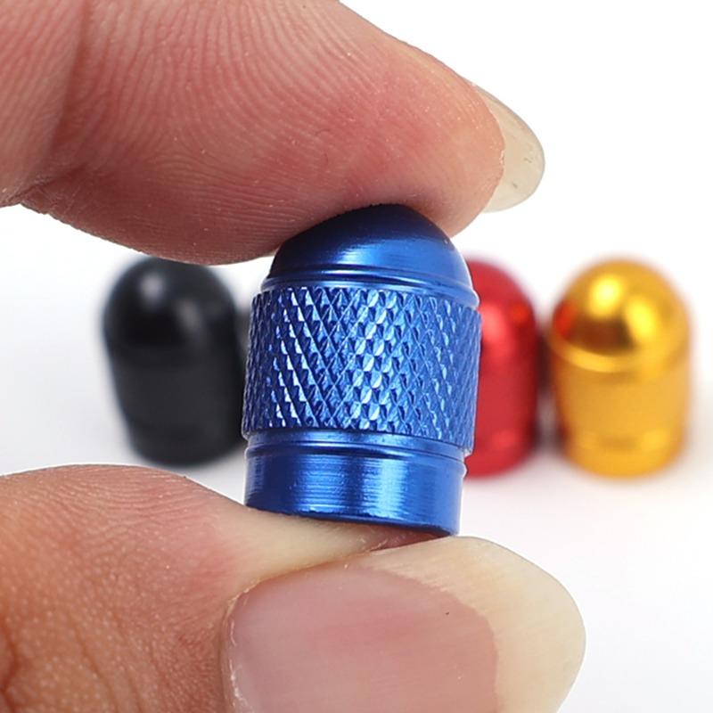 4/1 szt. Aluminiowe nakrętki zaworów samochodowych, motocykli, opon rowerowych, nakrętki zaworów, dekoracja, osłona przeciwpyłowa, okrągła, stożkowa, stylowa nasadka