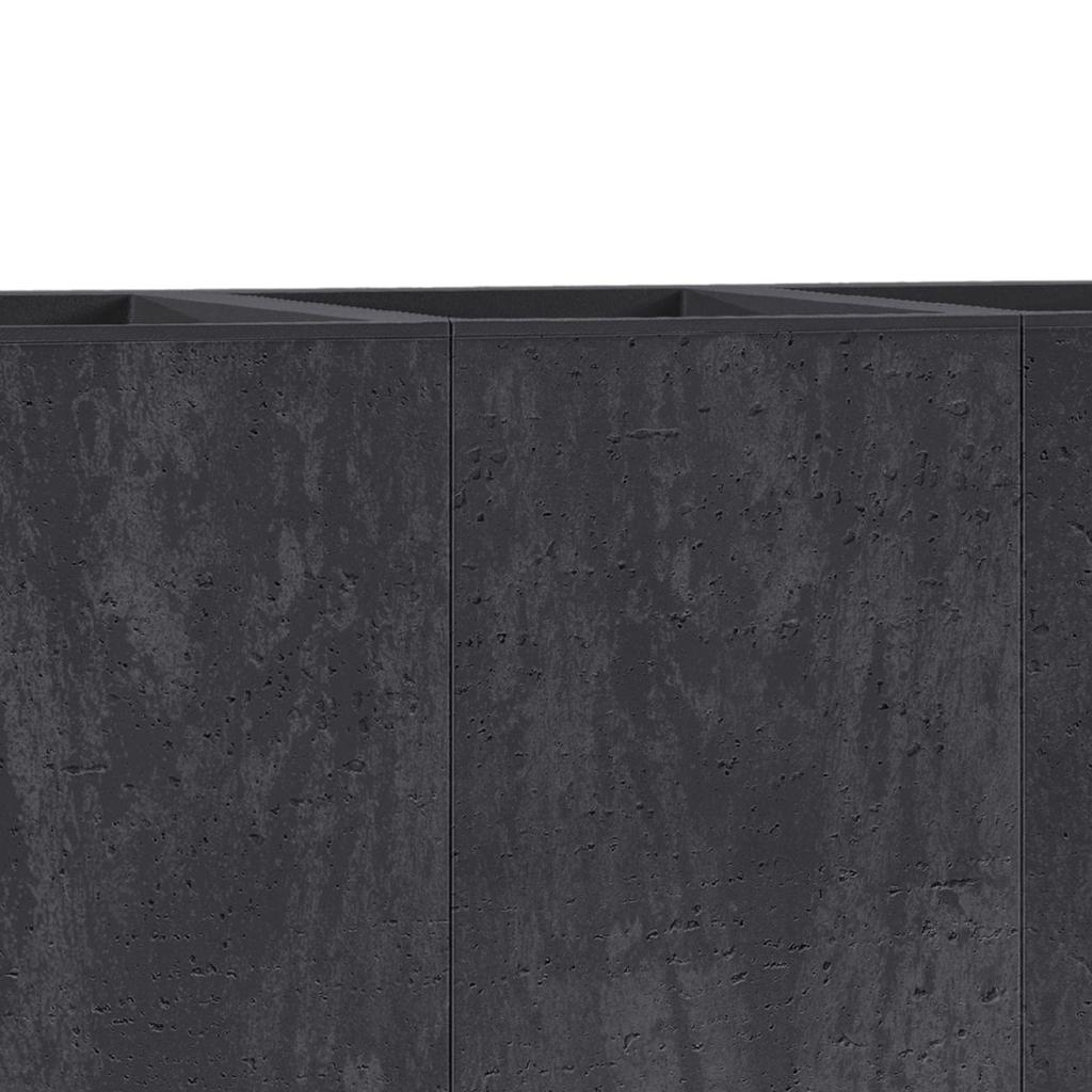 Donica Betonique Na Kółkach Czarny Beton 90X30Xh60 Cm