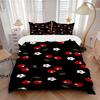 3pcs Cherries Blossoms 1Cover + 2Pillowcases, PillowInserts NotIncluded, Machine Washable, All - Season Use, Suitable for Bedroom Guest Room56