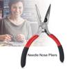 Non-Slip Grip Long Nose Pliers Double Color Handle Wire Cutting Tool  Electrical Work