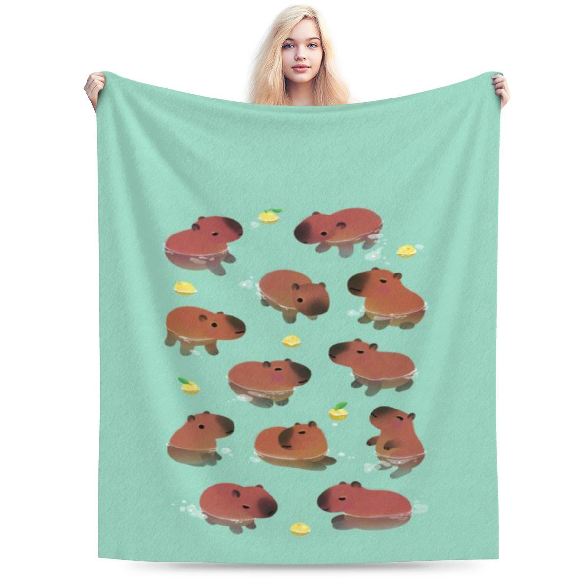 Capybath Time Personalized Warm Gift An UltraSoft Micro Fleece Blanket 75x100cm 30x40in