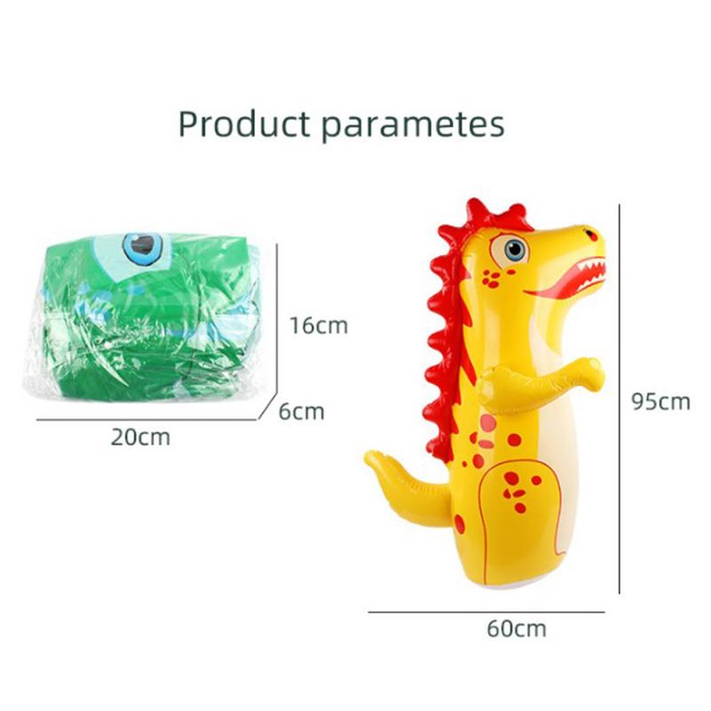95cm Dinosaur Inflatable Tumbler Thickened Pvc Multifunctional Stage Props Cartoon Animal Toys For