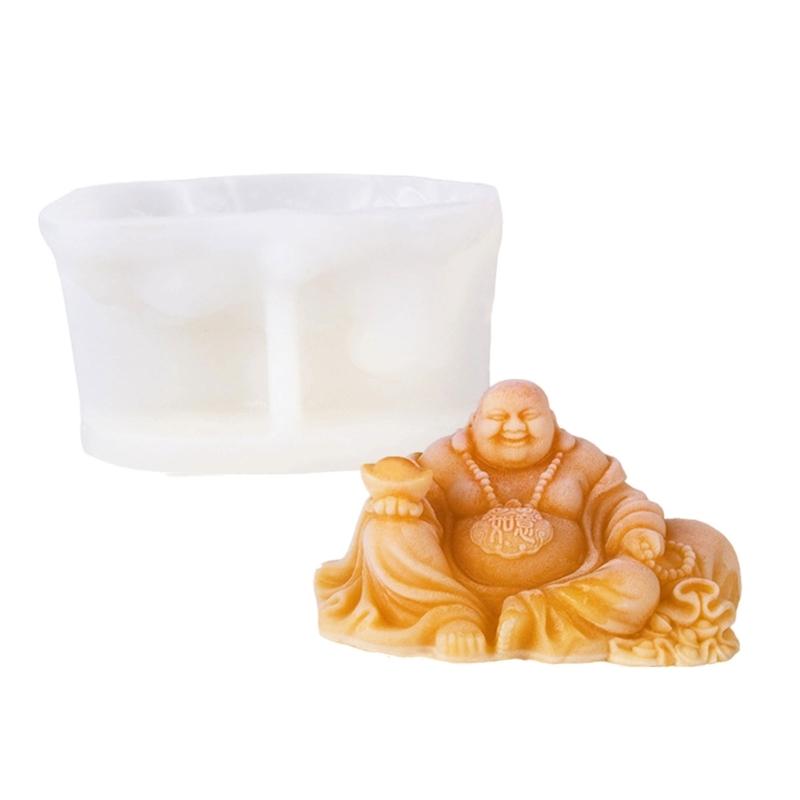 Reusable Buddhas Cake Mold Silicone Design Perfect for Custards Jellies Homemades Cakes Easy Cleaning Kitchenwares