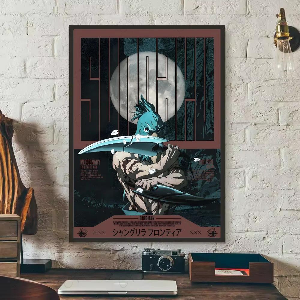 Anime Shangri La Frontier Poster HD Art Sticky Wall Waterproof Home Living Room Bedroom Bar Aesthetic Decoration