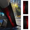 2 Pcs Sporty Pattern Car A-Pillar Stickers Self-adhesive Carbon Fiber Car Interior Stickers Scratch-resistant Black Red