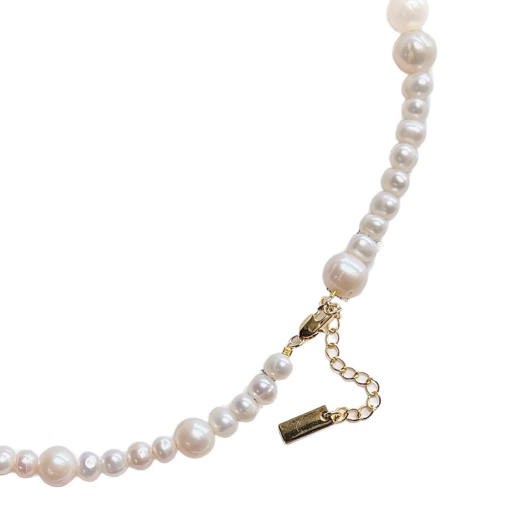 Natural Freshwater Pearl Gypsy Necklace Clavicle Chain