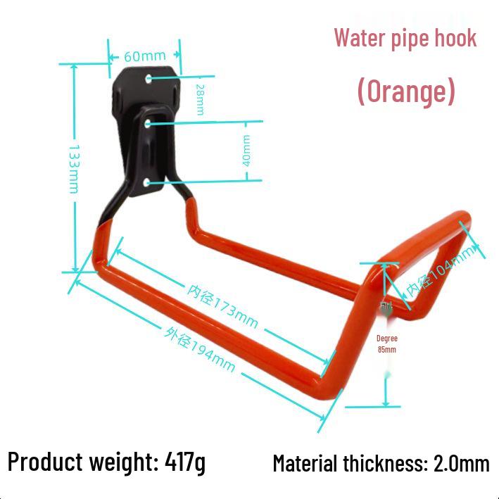 Wall-Mounted Metal Heavy-Duty Garage Storage Hooks for Pipes and Wires