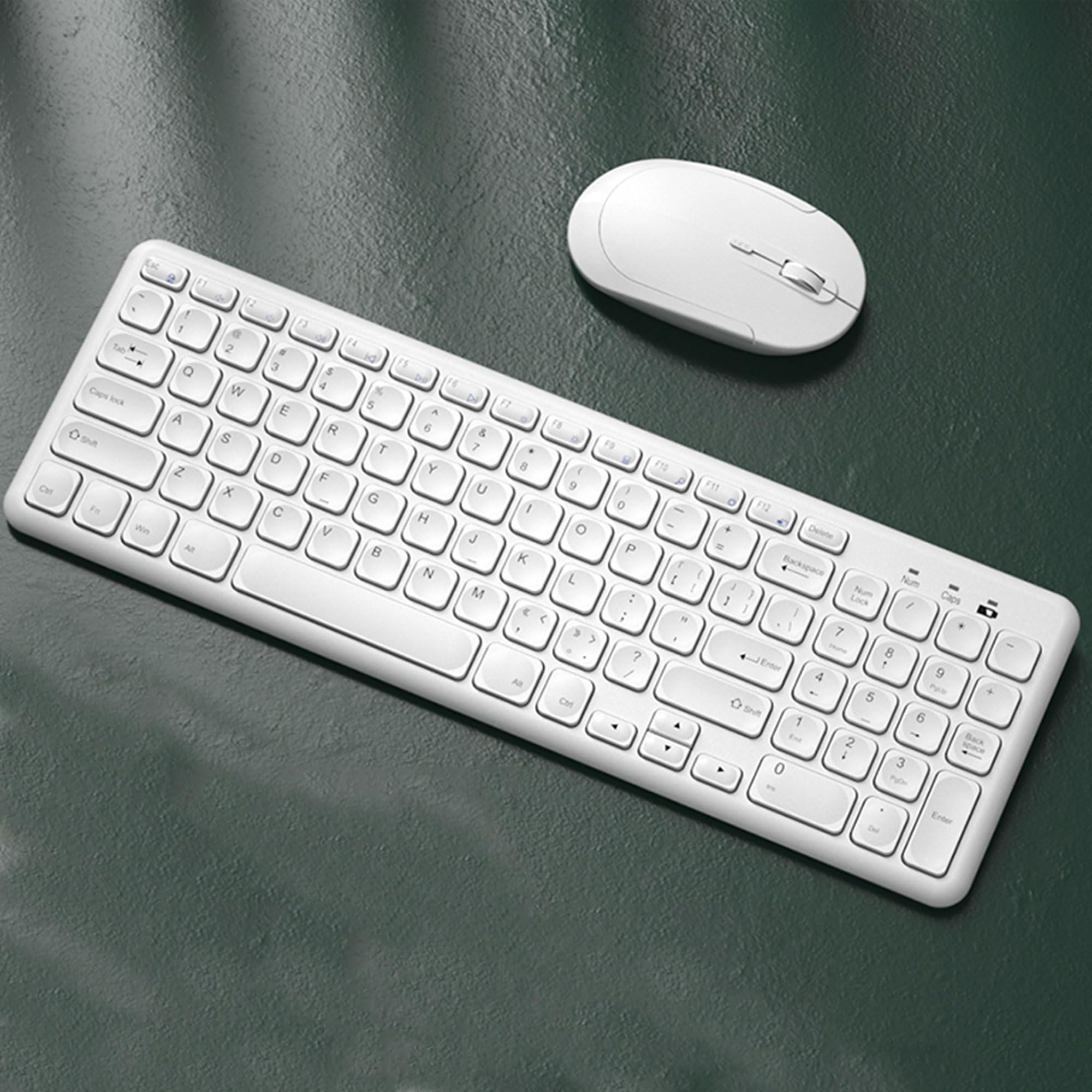 

BRIMFORD Wireless Keyboard and Mouse Set, 2.4G Wireless Keyboard with Scissor Keycaps, Receiver Included, Compact, Wireless, Compatible with Windows