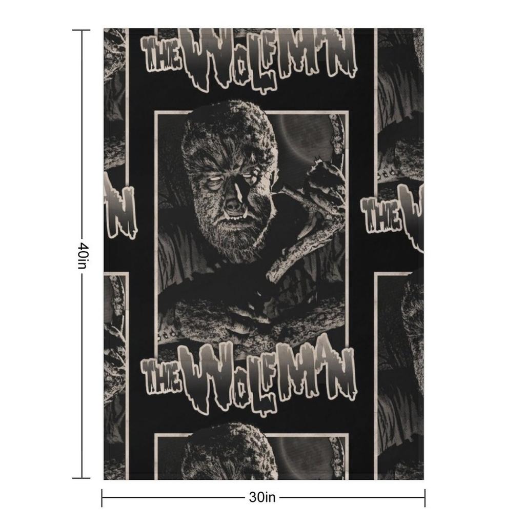 The Wolfman, wolfman, wolf man, werewolf Throw Blanket Luxury Designer Quilt Plush decorative Blankets