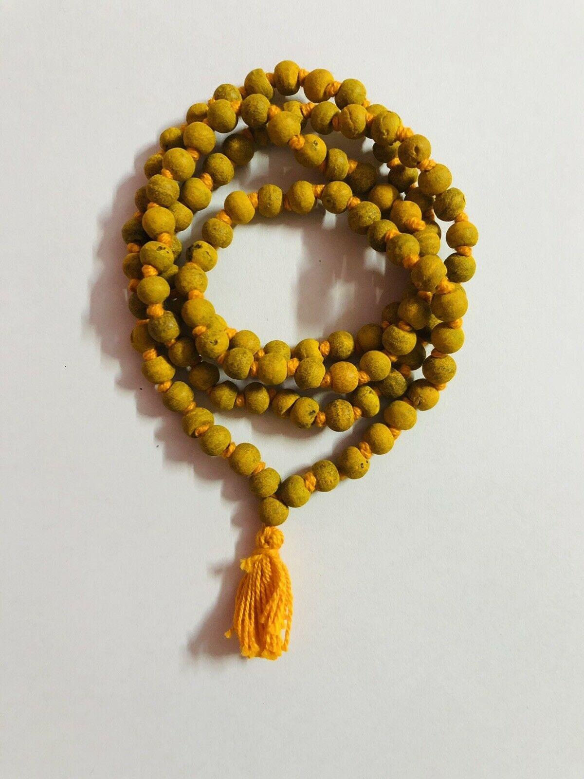 Haldi Turmeric Japa Mala: 108 Prayer Beads, Healing Meditation One Size