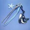 Cartoon Blue Whale Pendant Keychain PU Leather Woven Rope Mobile Phone Lanyard Starfish Pendant Animal Shape