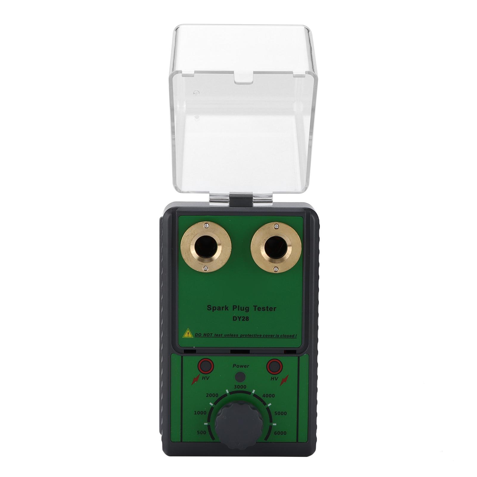 12V Car Spark Plug Tester Adjustable Dual Hole Ignition Analyzer for Gasoline Vehicles