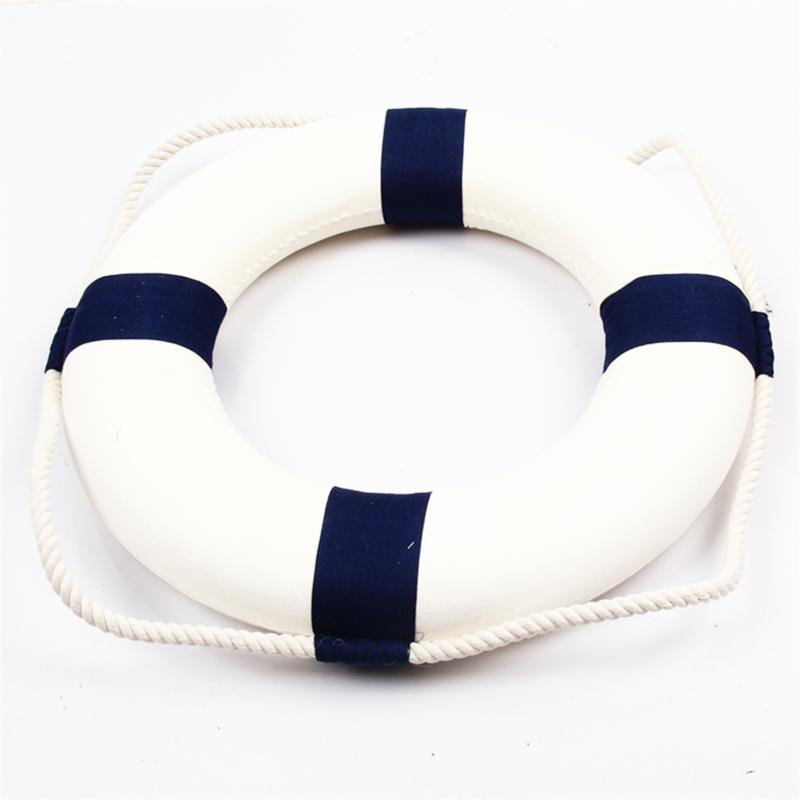 Creative Red Blue Two Colors Mediterranean Style Optional Craft Lifebuoy Hanging Lifebuoy Home Living Room Decoration Ornaments