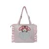 Pattern Lace Design Tote Bag With Transparent Compartment For Daily Use Girls