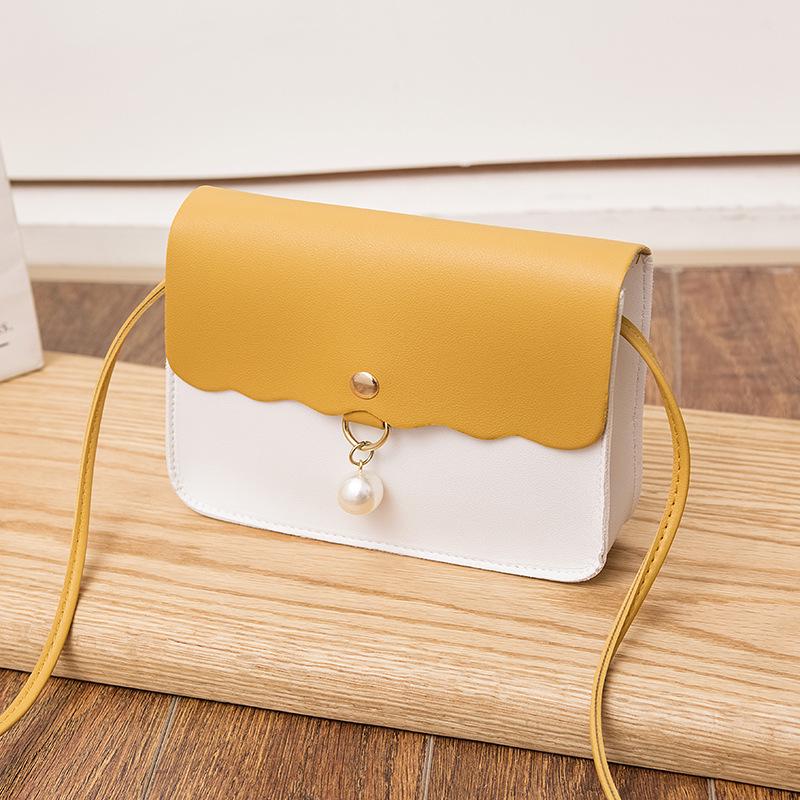 Women's 2019 Pearl Color Block Crossbody Bag - Fashionable, Versatile Phone Bag Gift