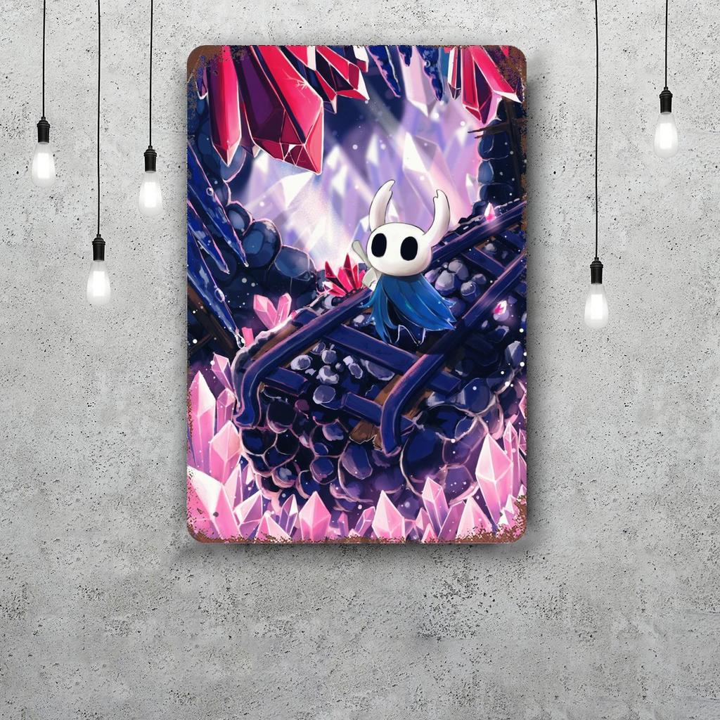 Hollow Knight Decor Poster Vintage Tin Sign Metal Sign Decorative Plaque for Pub Bar Man Cave Club Wall Decoration