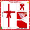 Christmas Cabinet Door Ribbon Bow Large Velvet Christmas Wreath Bow For Christmas Front Door Cabinet Home Decoration,Red