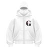 Hip Hop Double Hat Zipper Hoodie Balaclava Hooded Jacket High Street Fashion Letter Print Autumn Winter