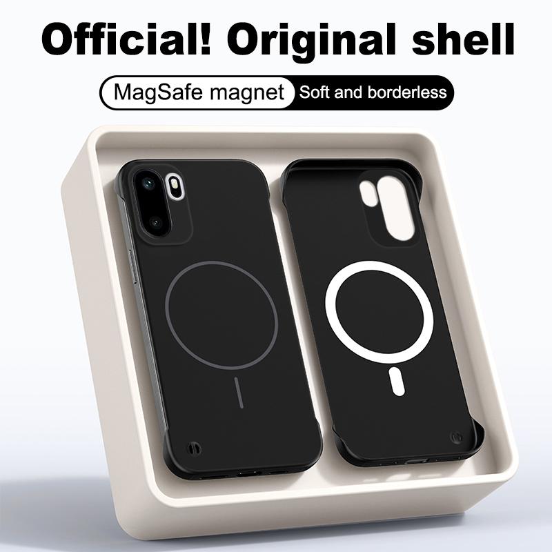 For Magsafe Frameless Phone Case For Oneplus ACE6 6T 15R Matte Thin Magnetic Hard PC Wireless Charging Cover For 1+ ACE6 T 15R