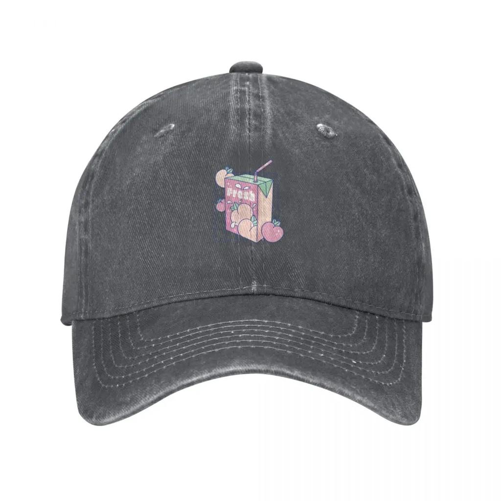 Peach juice box Baseball Cap Hat Unisex For The Sun sun hat Trucker Cap Golf Hat Unisex Sun Hats For Women Unisexs