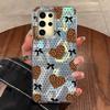 Case For Samsung Galaxy  A56 S24 S25 Plus Ultra A15 A25 A55 A35 A16 A26 A36 Phone Cover Gradient Color Cat Leopard Print Bumper