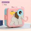 1PC Double Layer Portable Lunch Box For Kids With Sauce Box And Spoon Microwave Bento Boxes Dinnerware Set Food Storage Containe