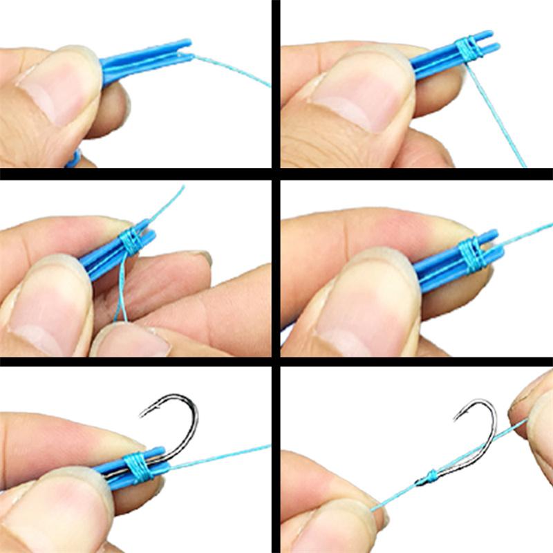 Fishing Knot Tool - 3-in-1 Extractor, Hook Remover, and Loop Tying Device - Quick & Easy to Use - Random Colors