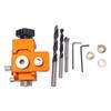 Double Hole Punch Locator Adjustable Drill Positioning Jig 12mm Eccentric Nut for Woodworking Furniture Assembly