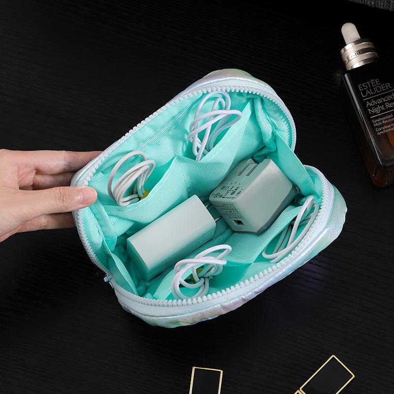 New Down Padded Cloud Cosmetic Bag Storage Bag Shockproof and Anti-collision Cosmetic Bag Portable