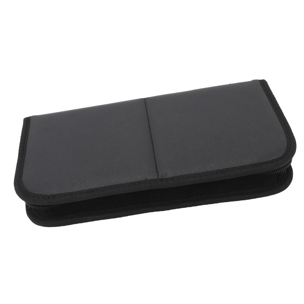 Folding Makeup Brush Bag 23 Holes Large Capacity Waterproof PU Leather Cosmetic Brush Storage Holder