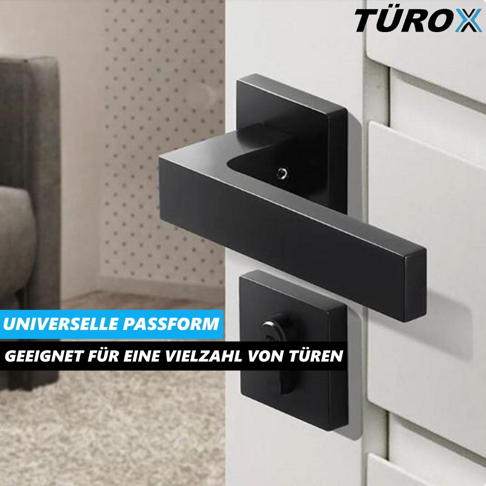 TÜROX Türgriff Set Türklinke Türdrücker Türbeschlag Rosettengarnitur schwarz