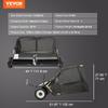 Tow Behind Lawn Sweeper, 111.7 Cm Pull Behind Lawn Sweeper, 25 Cu. Ft Large Capacity Leaf & Grass Collector, Heavy Duty Garden Sweeper with Adjustable