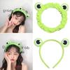Cute Wide-brimmed Elastic Washing Face Hairband Skincare Hair Band Funny Frog Makeup Headband