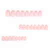 Klasické francouzské bílé nositelné nehty Valentýn Mašle Nail Art Umělé nehty Střední a krátké čtvercové nositelné nehtové dílky