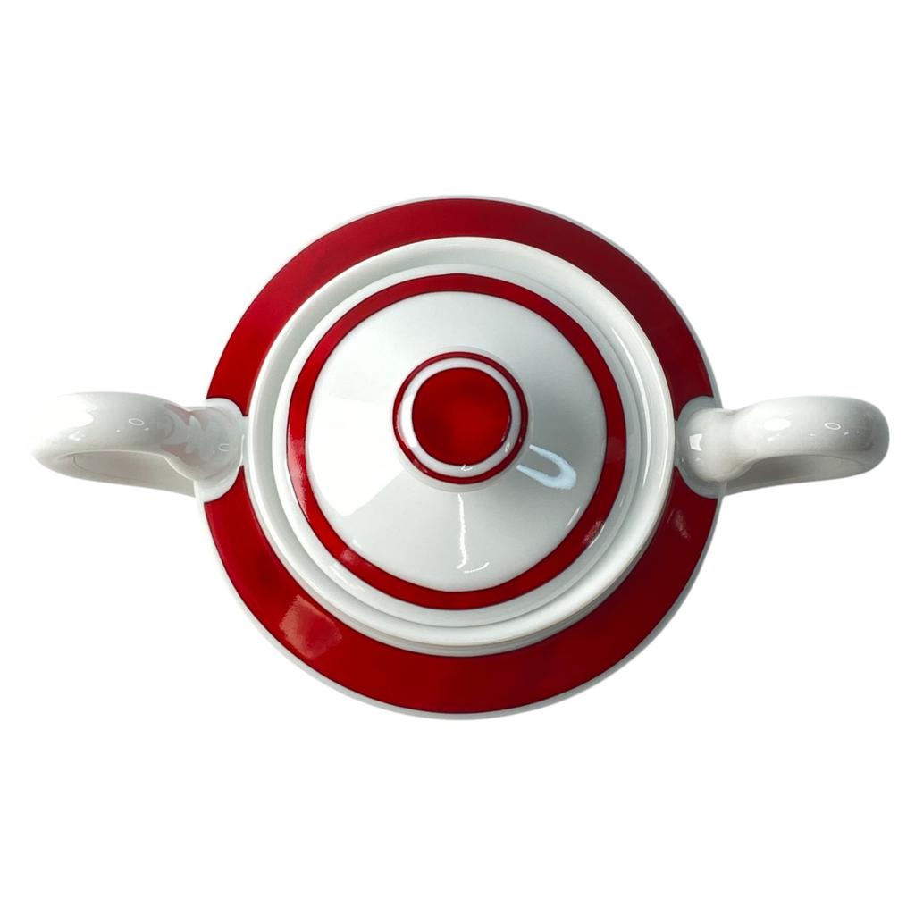 Used HERMESTableware white/Red Pottery Unisex