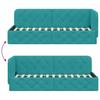 Corner Bed Frame Turquoise 80 X 200 Cm Velvet
